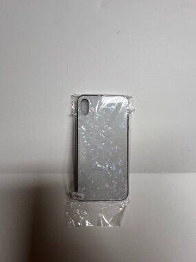 iPhone XS Max Case White Pearl Holographic Iridescent Protective Cover